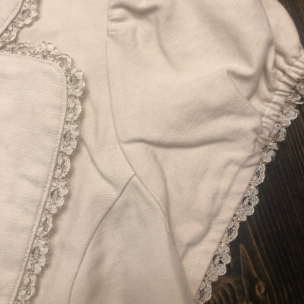 STUDIO Y (Maurices) Khaki Short Sleeve Blazer w/Lace Details SZ Small